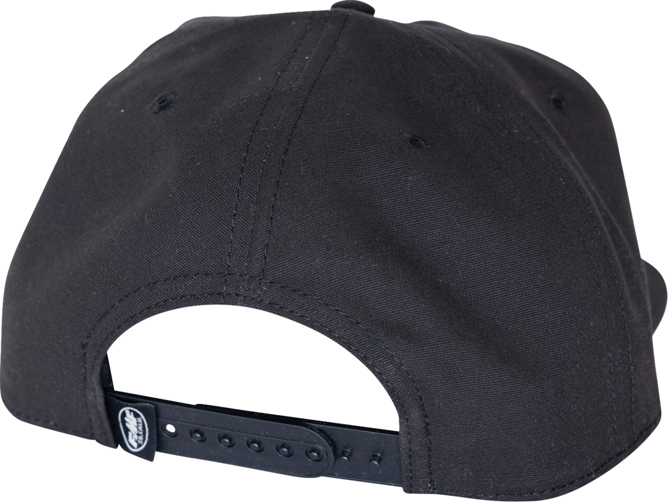 FMF Roper Hat in black, unstructured 5-panel cap with embroidery and woven label, designed for casual wear.