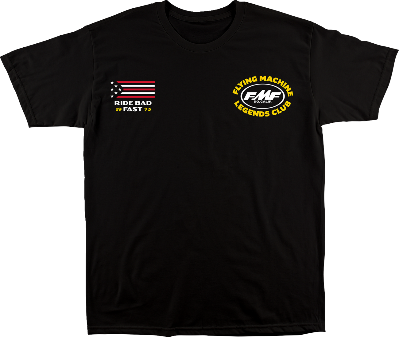 Black FMF Legacy T-Shirt in Large, featuring the FMF logo and classic crew neck design.