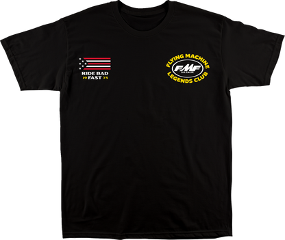 Black FMF Legacy T-Shirt in Large, featuring the FMF logo and classic crew neck design.