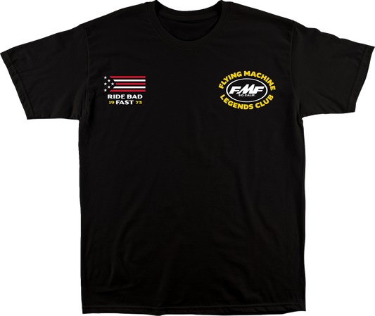 Black FMF Legacy T-Shirt in Large, featuring the FMF logo and classic crew neck design.