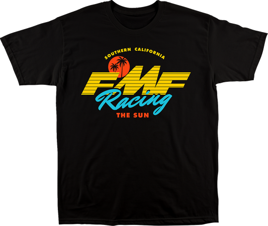 Black FMF The Basics T-Shirt in Small size, featuring a comfortable fit and simple design, displayed on a plain background.