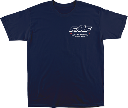 FMF Brighter Days T-Shirt in navy, 2XL, soft spun cotton with graphic back print, casual men's graphic t-shirt.