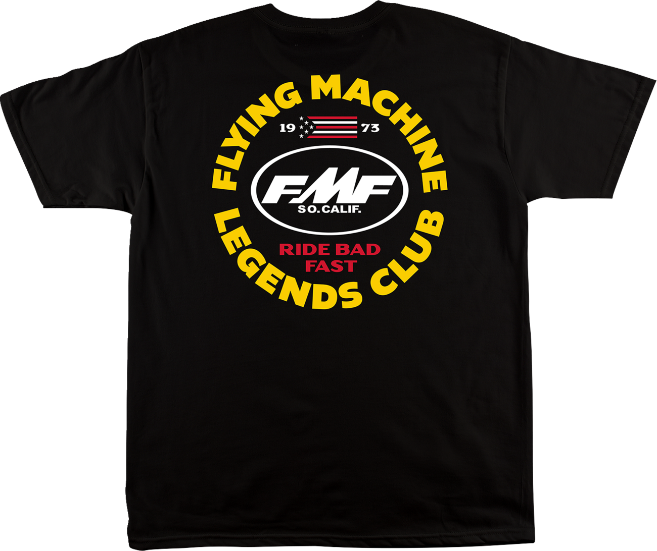 Black FMF Legacy T-Shirt in Large, featuring the FMF logo and classic design, made from comfortable cotton fabric.
