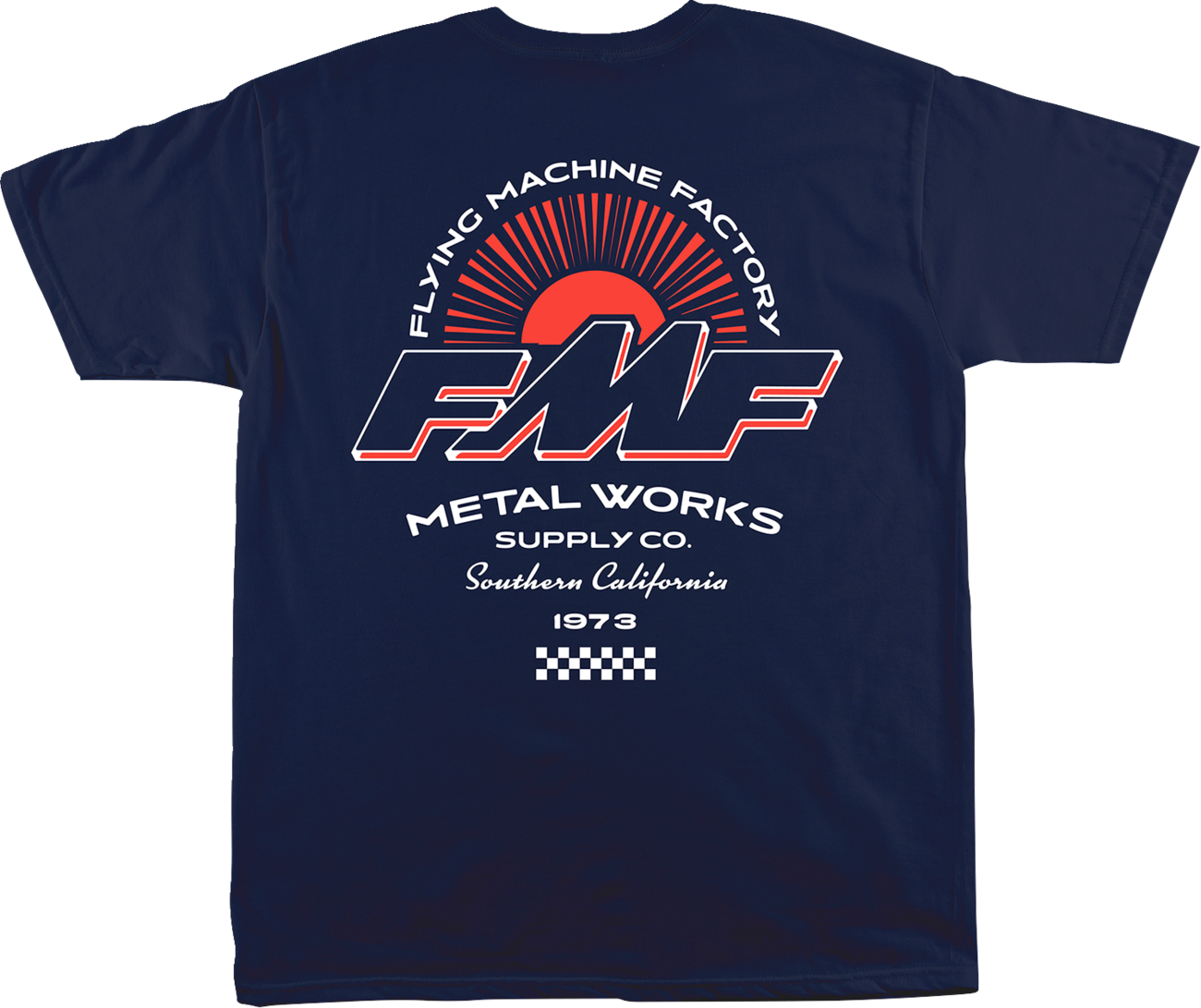 FMF Brighter Days T-Shirt in navy, 2XL, soft spun cotton with graphic back print, casual men's graphic tee.