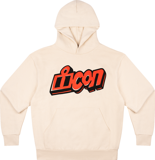 ICON ReDoodle™ Ivory hoodie in medium, featuring a comfortable fit and graphic design, perfect for casual wear.