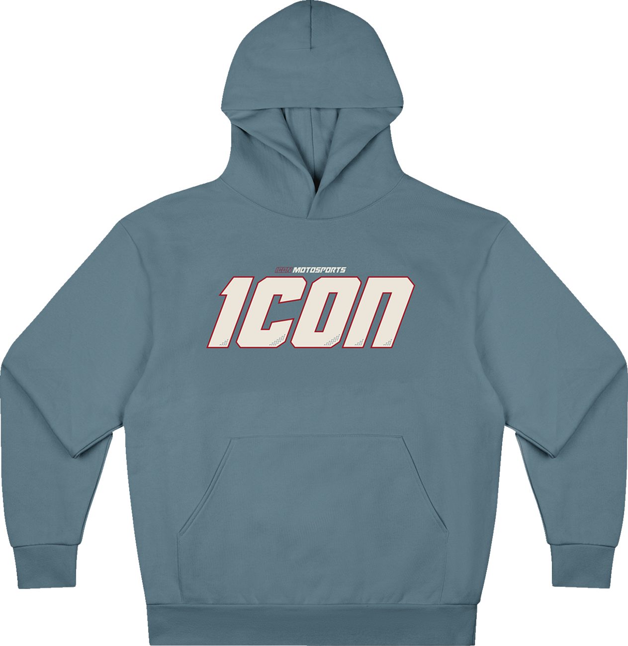 Blue ICON Rizz Rizz™ hoodie in size large, featuring a comfortable fit and stylish design, displayed on a plain background.