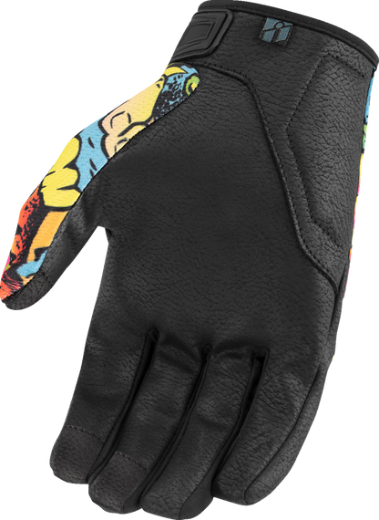 ICON Hooligan™ Scatterbrain Gloves in 3XL made of durable synthetic leather with enhanced comfort for versatile outdoor use