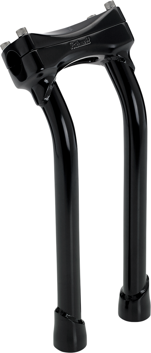 Black BILT WELL Murdock oversized riser handlebars with pullback, 12-inch length, designed for motorcycle handlebar upgrade.
