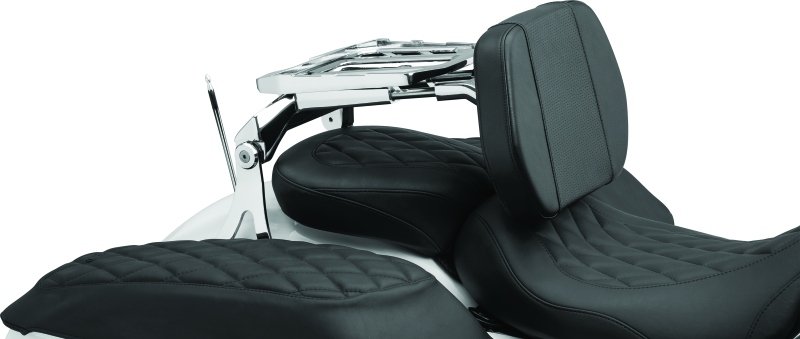 Kuryakyn, Kuryakyn Neo Driver & Passenger Backrest with Luggage Rack - Chrome, Part #5746