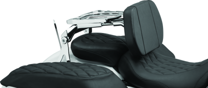Kuryakyn, Kuryakyn Neo Driver & Passenger Backrest with Luggage Rack - Chrome, Part #5746