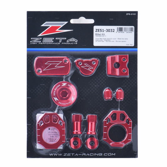 ZETA, ZETA Billet Kit Hon Red for MX Bikes - Part Number ZE51-3032
