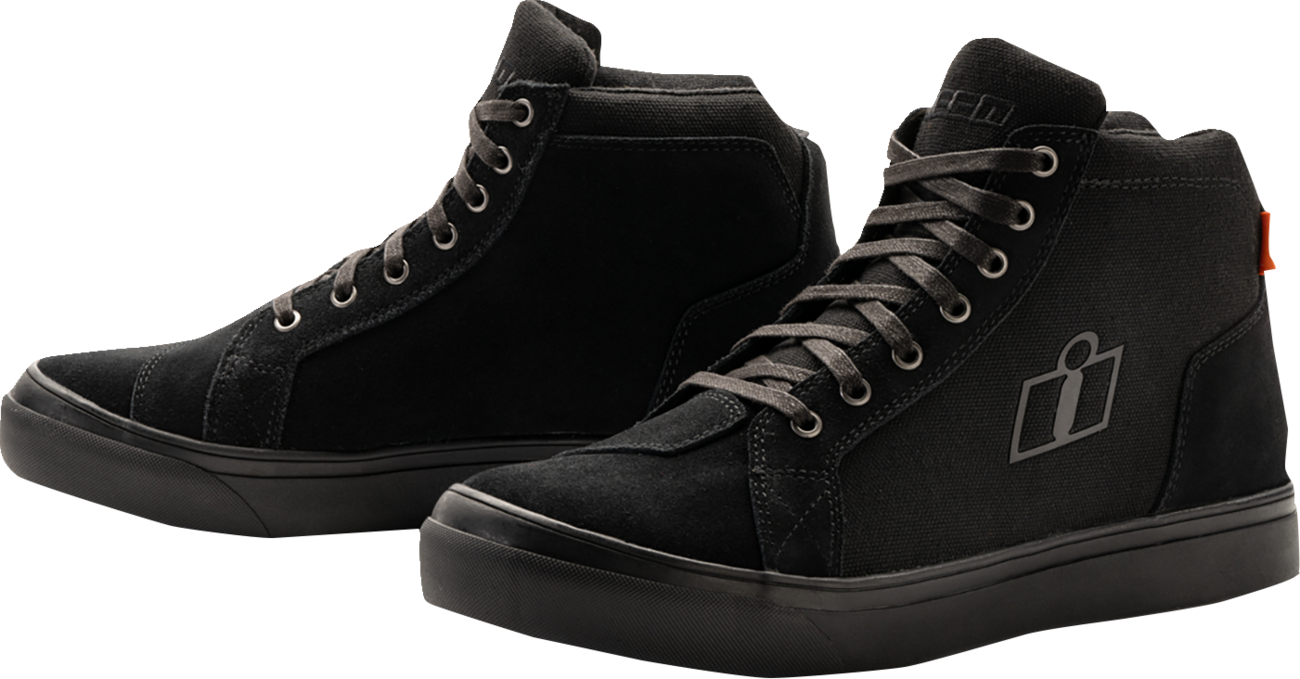 Bill's Exhausts ICON Carga CE™ Stealth Boots US 7 with durable leather and reinforced sole for safety and style.
