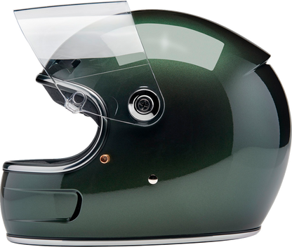 Bill's Exhausts BILTWELL Gringo SV helmet in metallic Sierra Green, large size, with a sleek motorcycle helmet design.