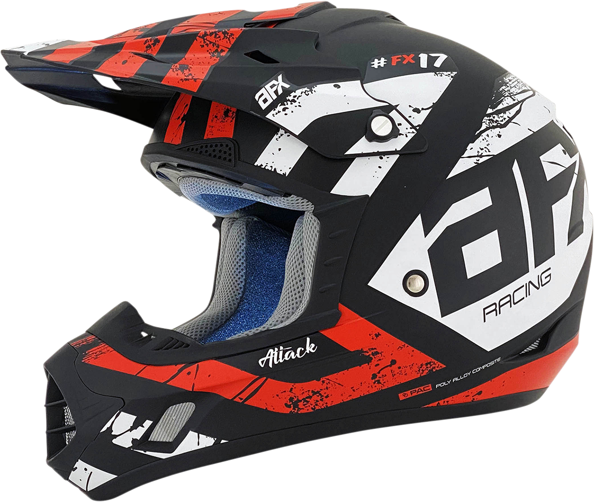 Bill's Exhausts AFX FX-17 Helmet Attack matte black and red 3XL with sleek design and ventilation features.