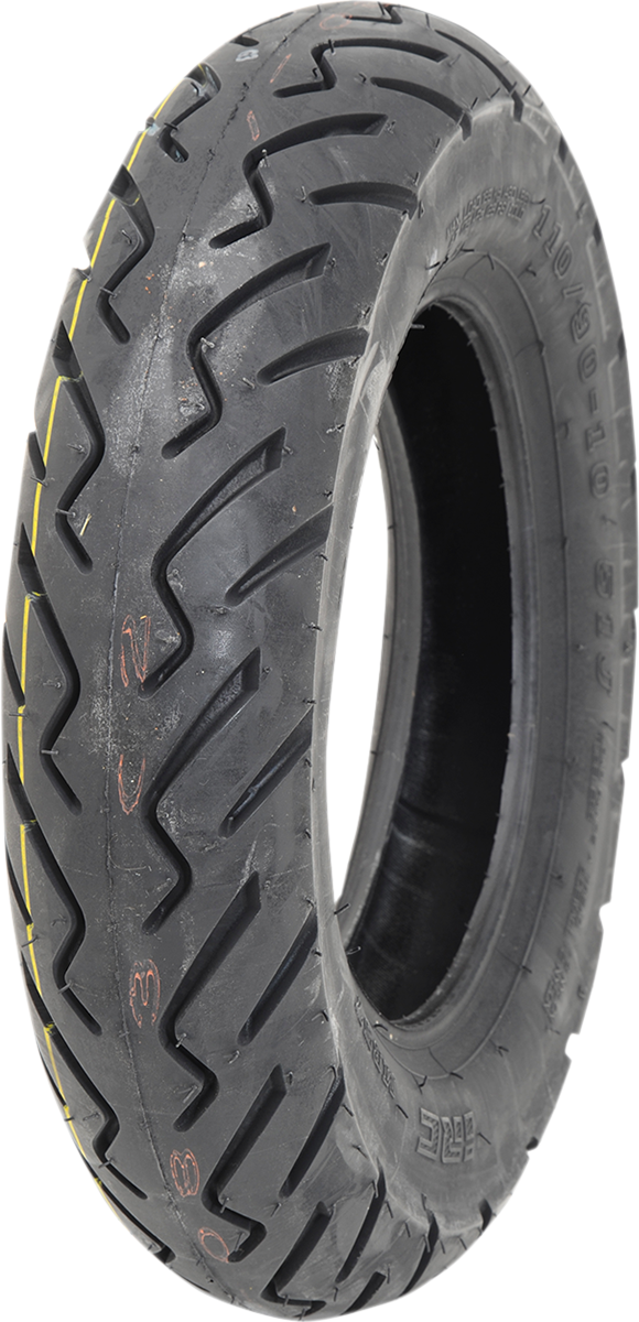 IRC MB-57 scooter and small motorcycle tire, 110/90-10 51J T10342, front or rear tire with tread pattern and sidewall details.