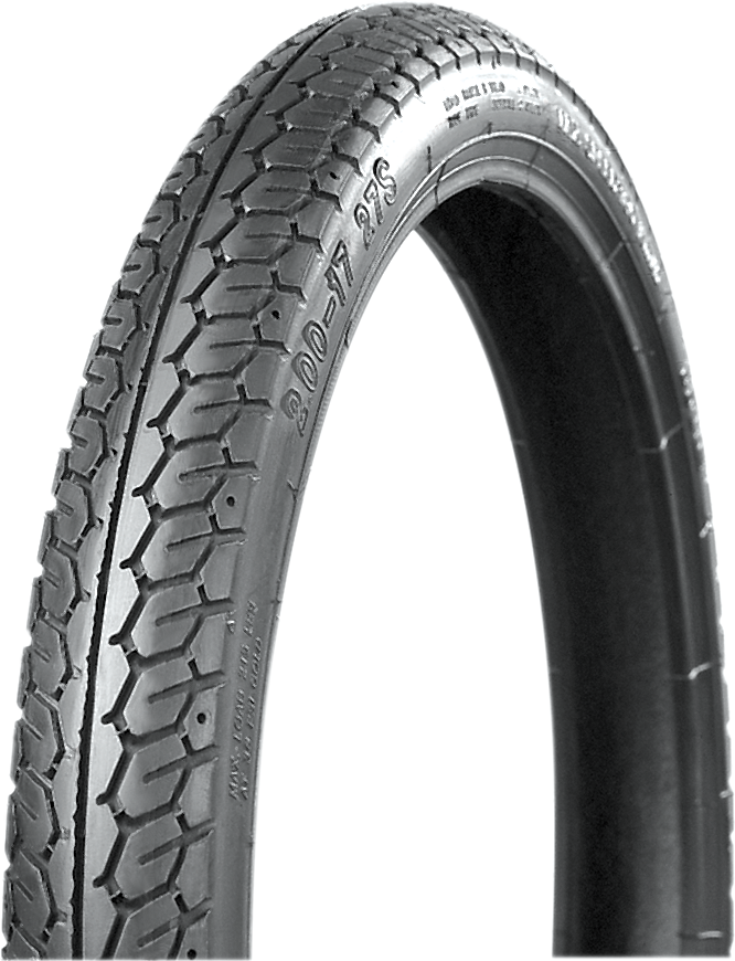 IRC T10075 NR58 motorcycle tire 2.00-17 front and rear, featuring durable rubber tread and sidewall for enhanced grip and performance.