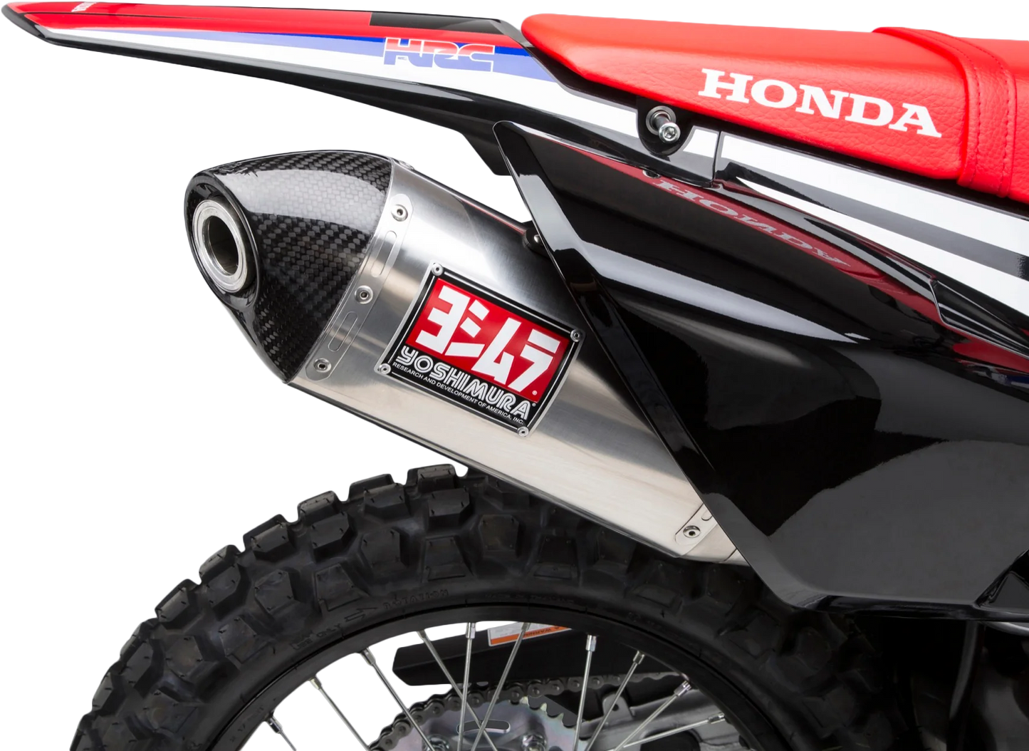 YOSHIMURA Yoshimura Part 123400D520 RS-4 Race Exhaust System with stainless steel and carbon fiber components on motorcycle