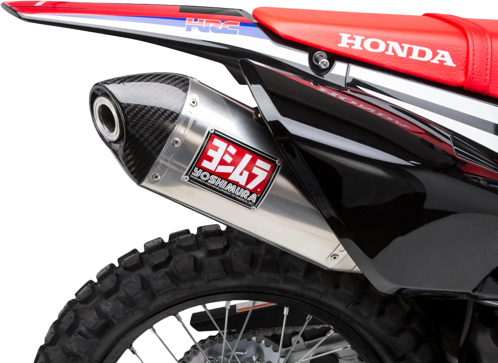 YOSHIMURA Yoshimura Part 123400D520 RS-4 Race Exhaust System with stainless steel and carbon fiber components on motorcycle