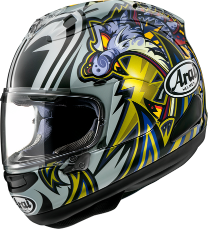 Arai Corsair-X Nakasuga motorcycle helmet in small with VAS shield mechanism and advanced ventilation, featuring sleek design.
