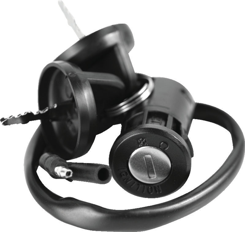 QuadBoss ignition switch for Honda TRX300EX Sportrax, model part #403255, with key and wiring visible.