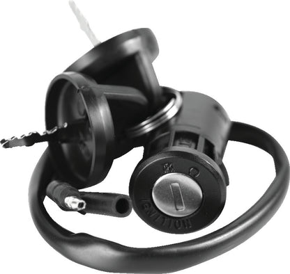 QuadBoss ignition switch for Honda TRX300EX Sportrax, model part #403255, with key and wiring visible.