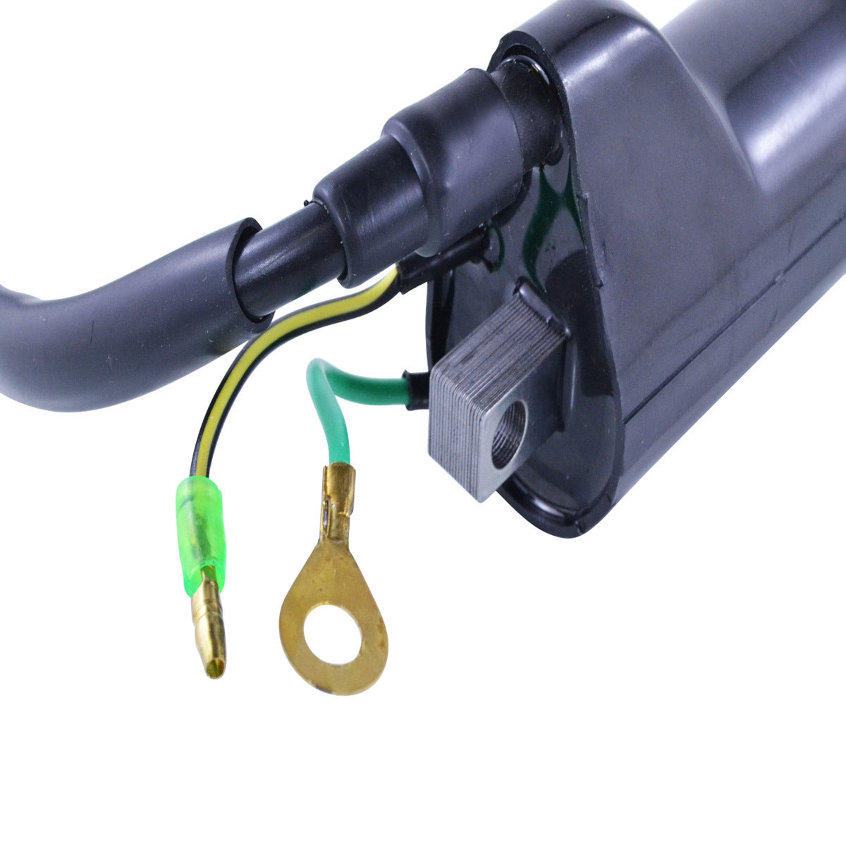 RM STATOR external ignition coil part number RM06056, showing the coil's compact design and electrical connections.