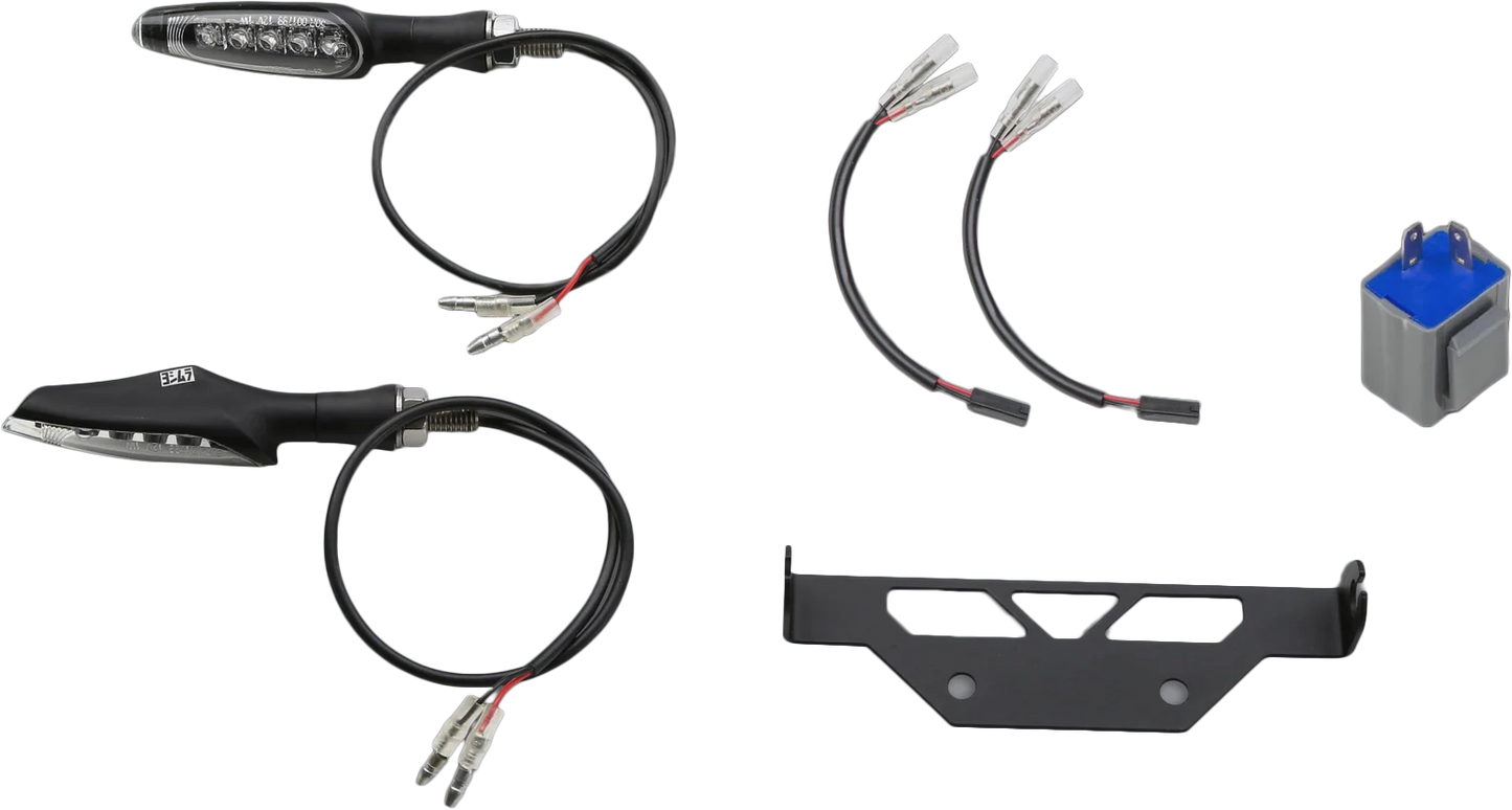 YOSHIMURA V2 Fender Eliminator Kit for Yamaha motorcycle with integrated fasteners, shown on a clean, close-up view of the kit.