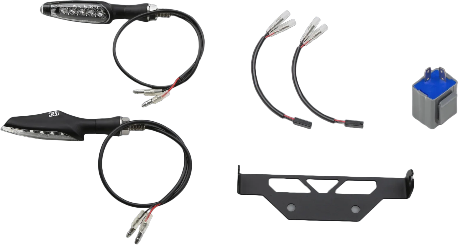 YOSHIMURA V2 Fender Eliminator Kit for Yamaha motorcycle with integrated fasteners, shown on a clean, close-up view of the kit.