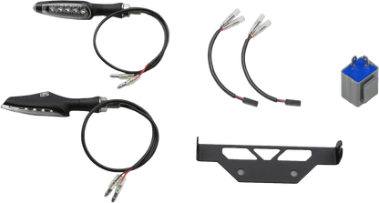 YOSHIMURA V2 Fender Eliminator Kit for Yamaha motorcycle with integrated fasteners, shown on a clean, close-up view of the kit.