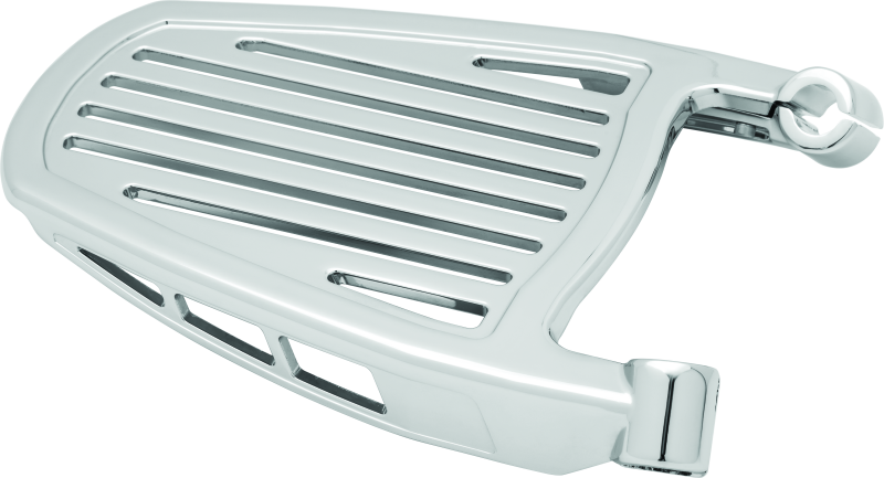 Kuryakyn chrome luggage rack sissy bar for Harley-Davidson sissy bars, part #6580, mounted on motorcycle rear.