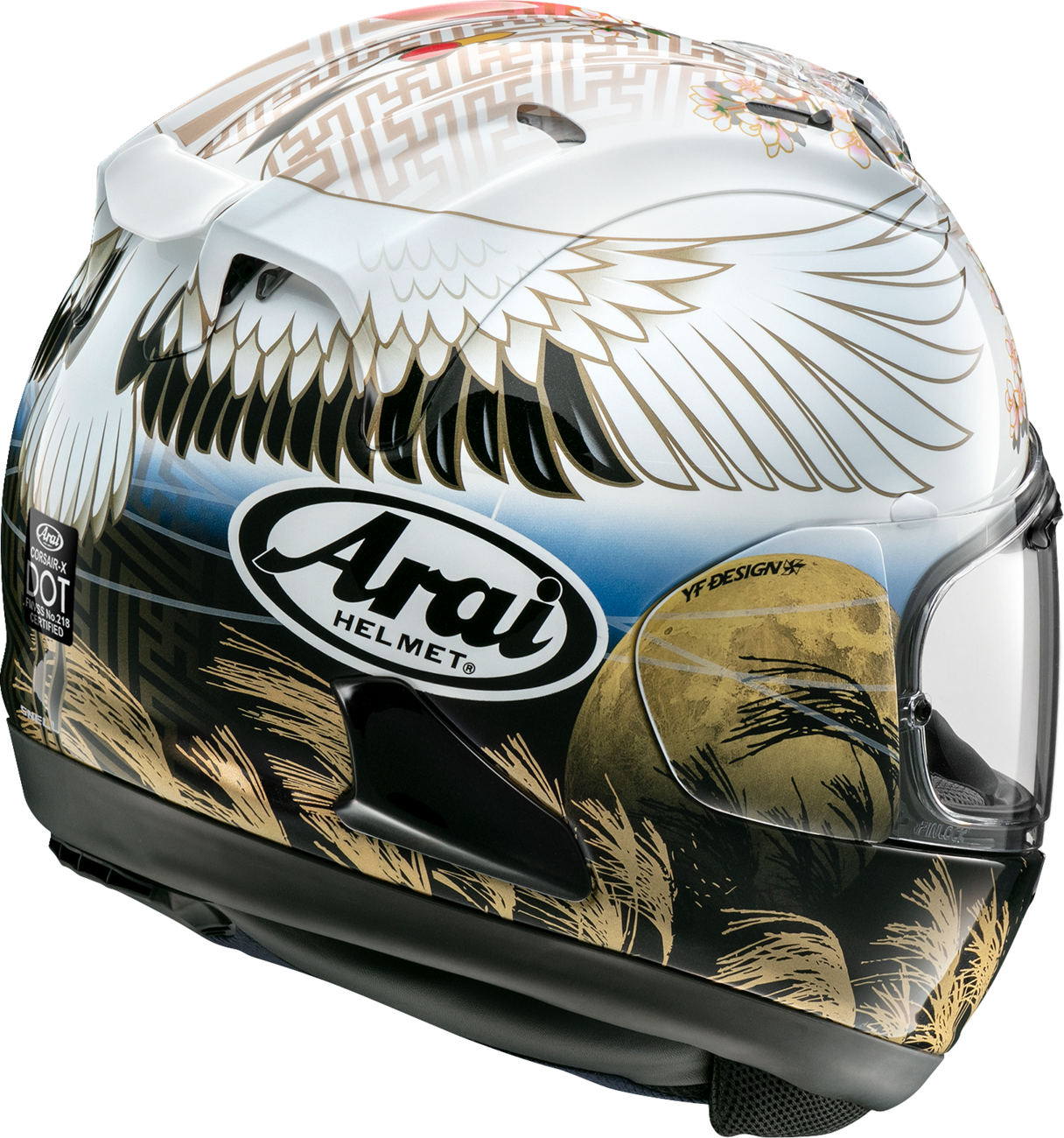 ARAÏ HELMETS Corsair-X Tsubasa XL motorcycle helmet with VAS shield, advanced safety features, sleek design, and aerodynamic shape
