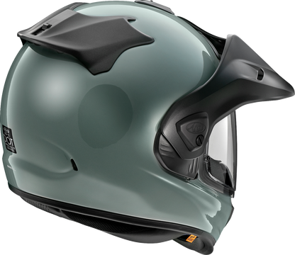 Arai XD-5 Mojave Sage motorcycle helmet in XS size, featuring a rugged design with matte finish and ventilation vents.