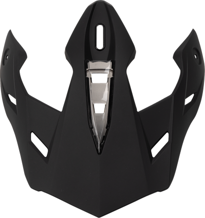 Z1R Range 2.0 helmet replacement peak in flat black, part #0133-1674, shown attached to a motorcycle helmet.