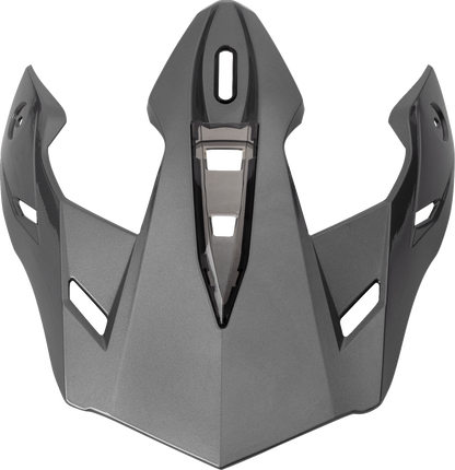 Dark silver Z1R Z1R Range 2.0 Peak replacement helmet visor, part 0133-1676, with reflective finish and clear visibility.