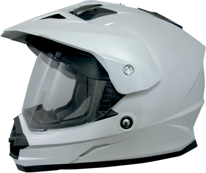 Dark smoke AFX FX-39DS external sun shield for helmets, providing glare reduction and UV protection.