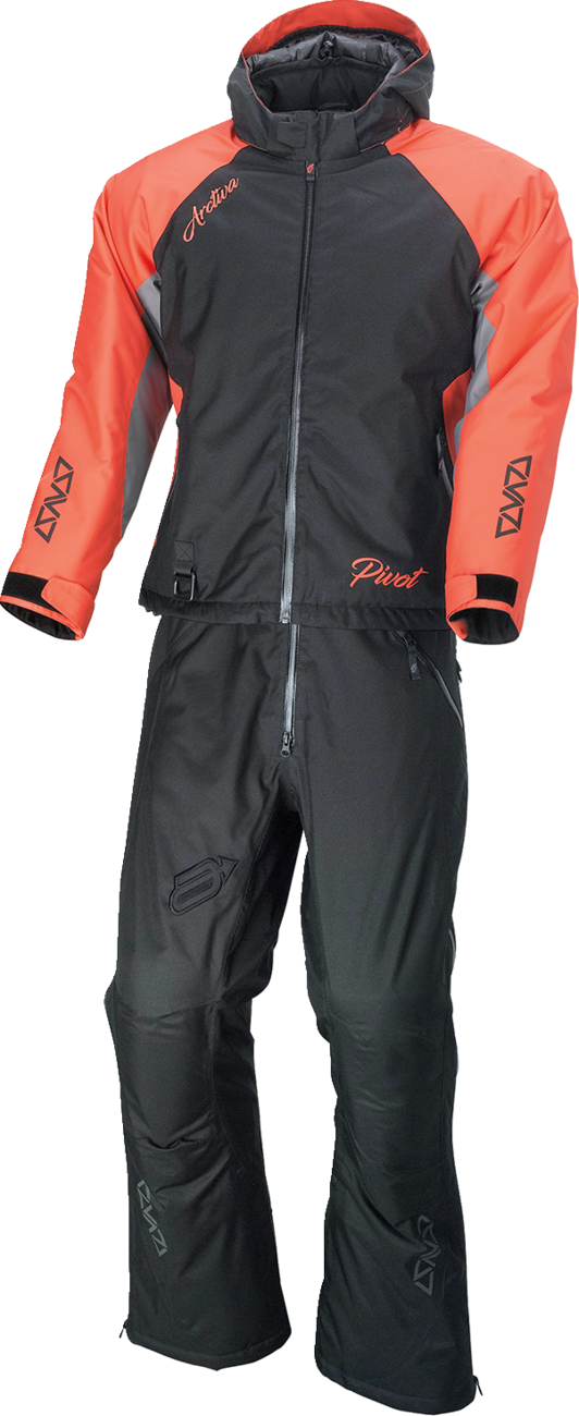 ARCTIVA Women's Pivot 5 Hooded Jacket in coral, size XL, displayed with front view, featuring hood and zipper details.