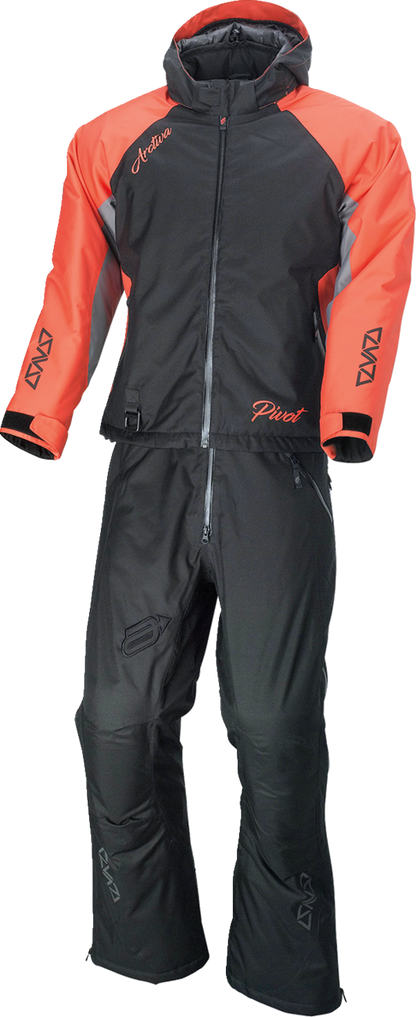 ARCTIVA Women's Pivot 5 Hooded Jacket in coral, size XL, displayed with front view, featuring hood and zipper details.