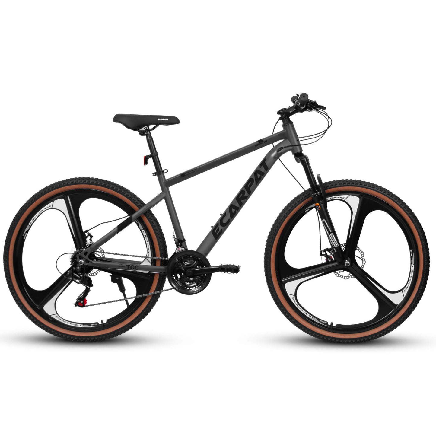 Hycline Ecarpat Cirge MTB bicycle with 27.5-inch wheels, rugged frame, and mountain bike design for outdoor riding.