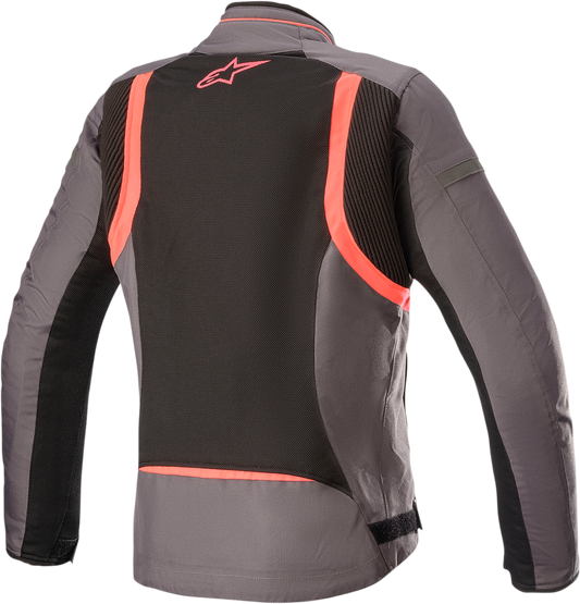 Alpinestars Stella T-Kira v2 Air jacket in gray, black, and pink, small size, lightweight motorcycle jacket with protective design.