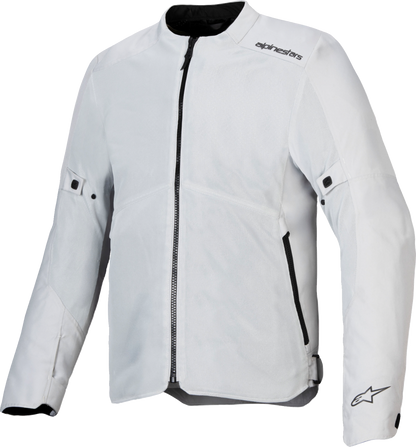 Alpinestars C-1 Air Jacket for men in silver, small size, featuring lightweight motorcycle riding gear with ventilation panels.