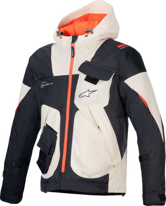 Alpinestars Mogress Air Jacket in 3XL, black with almond and hot orange accents, featuring impact protection and breathable design.