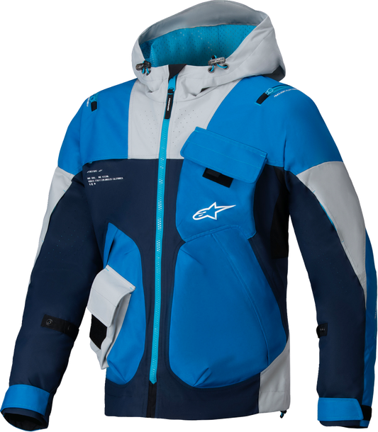 Alpinestars Mogress Air jacket 2XL in blue and almond with impact protections and advanced ventilation system.