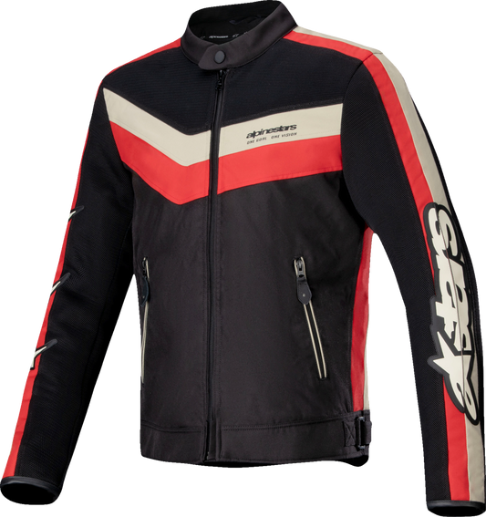 ALPINESTARS, Alpinestars T-Dyno Air Jacket - Black and Bright Red 2XL | Durable Motorcycle Gear with Ventilation and Heritage Style