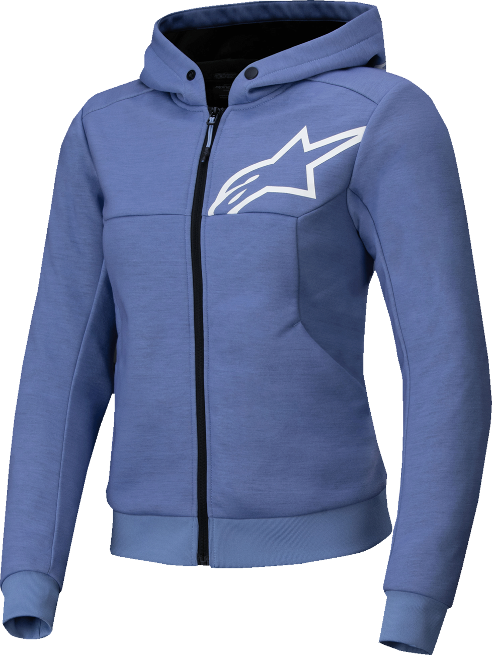 Alpinestars Stella Chrome v2 Sport Hoodie in blue violet and white, size 2XL, featuring a stylish sporty design and logo details.