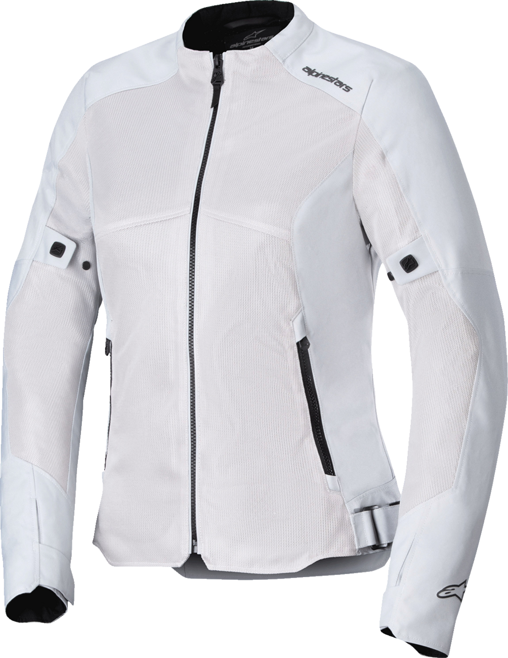 Alpinestars Stella C-1 Air jacket in silver, size small, featuring lightweight motorcycle riding gear with protective design