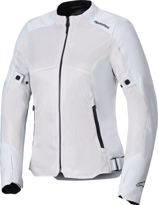 Alpinestars Stella C-1 Air jacket in silver, size small, featuring lightweight motorcycle riding gear with protective design