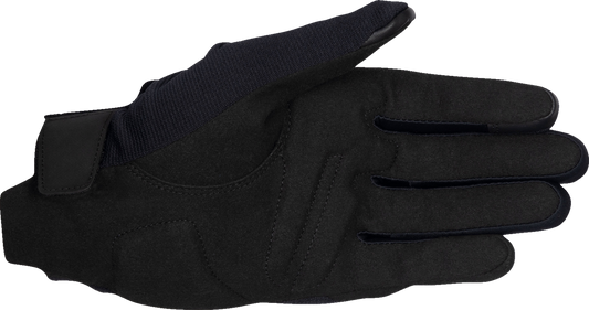Alpinestars Stella Reef V2 gloves in black and white, size XL, with protective knuckles and breathable fabric design.
