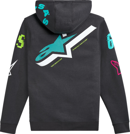 Alpinestars Variegate Zip Hoodie in gunmetal color, XL size, featuring a front zip and stylish design.