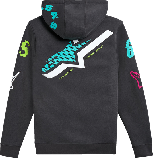 Alpinestars Variegate Zip Hoodie in gunmetal color, XL size, featuring a front zip and stylish design.