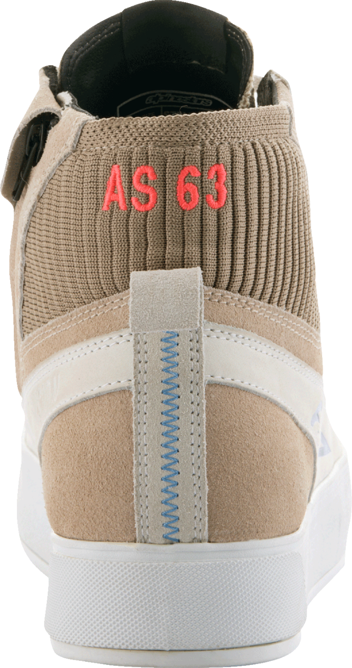 Alpinestars Stella Stated Podium shoes in white and brown, US size 8, featuring sporty design and durable material.